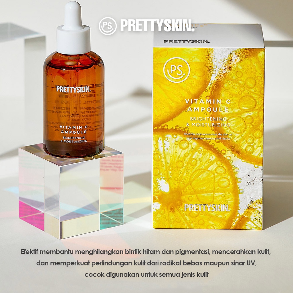 PRETTY SKIN Vitamin C Ampoule 50ml| Brightening &amp; Moisturizing