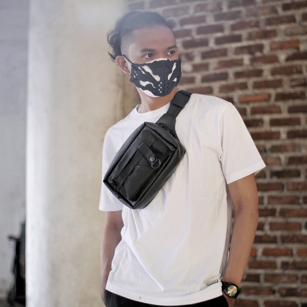 Sidekick Project DELUSION - Waist bag pria - tas bahu pria - tas selempang - dompet pria - tactical - tech wear