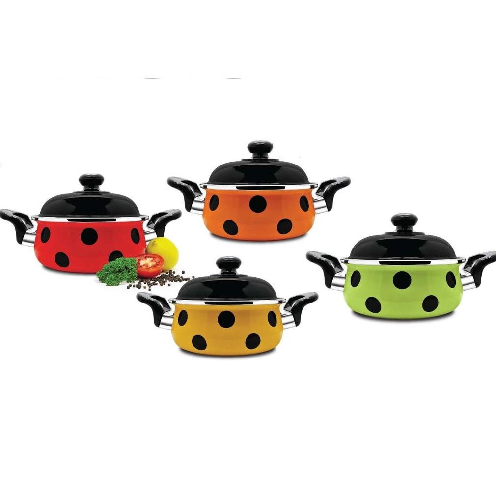 PRODUK- PANCI ENAMEL MOTIF BUGS DOT 18CM,20CM,22CM MASPION/PANCI SAYUR MOTIF KUMBANG .