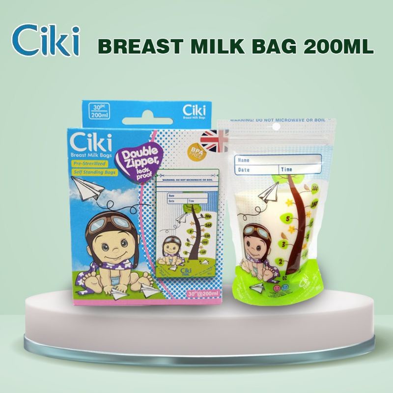 Ciki Kantong Asi 100ml 200ml isi 30pc - Ciki Baby Breast Milk - Breastsmilk Bag - Wadah Tempat Simpan Asi Bayi Kaldu Mpasi Baby