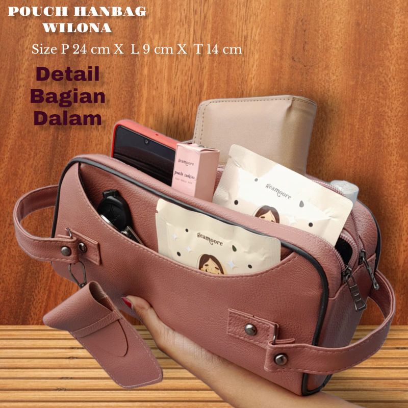 POUCH HANBAG WILONA 3 RUANG TALI PENDEK