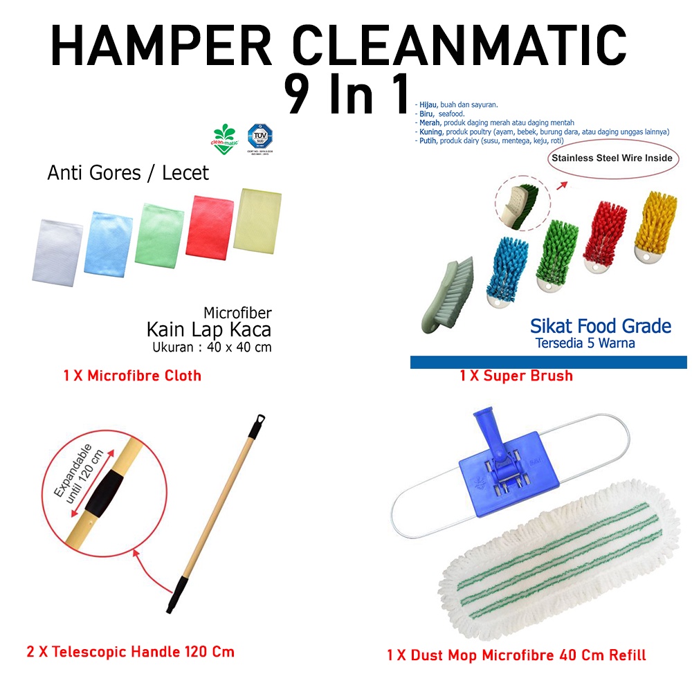 Ktmstore Hampers Kebersihan Sapu Pel Starter Kit Paket Kebersihan Cleanmatic