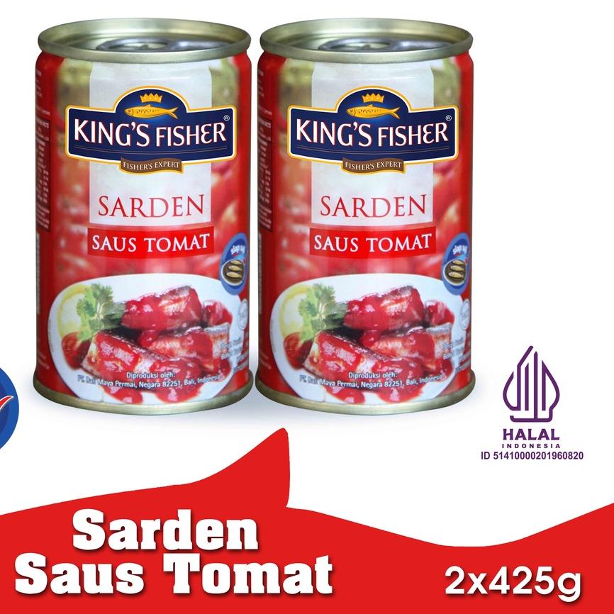

Promo | HJ6 | King's Fisher Paket 2 pcs Sarden saus tomat Makanan Kaleng 425 gr