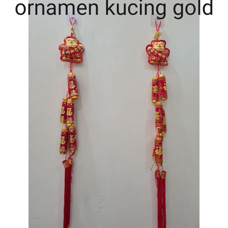 hokkiterus21⭐⭐⭐⭐⭐ GANTUNGAN ORNAMEN MUMER KUCING GOLD HOKI HIASAN DEKORASI