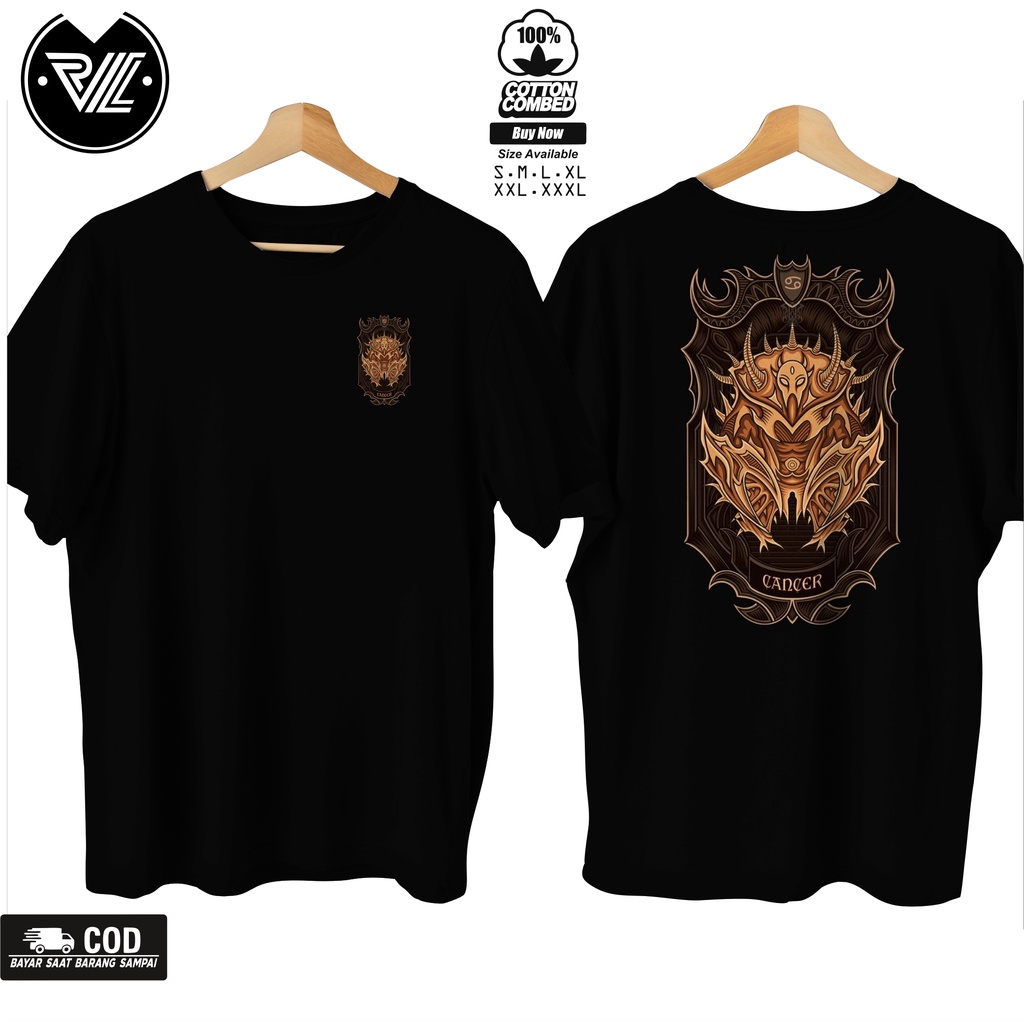 Tshirt Baju Kaos Zodiak Cancer Series New Colour / Baju ZODIAK / Kaos Aries / Kaos Taurus / Kaos Gem
