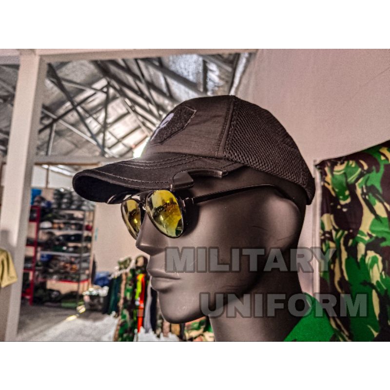 topi tactikal hitam punisher coak terbaru polos