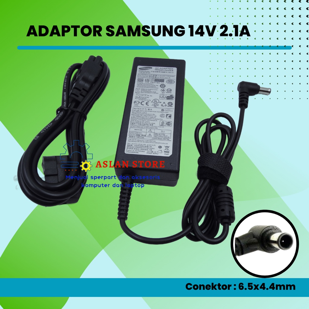 AC POWER ADAPTER 14v 2.1a 6.5*4.4mm Adaptor Charger LCD LED Monitor Notebook SAMSUNG LG SONY AKIRA