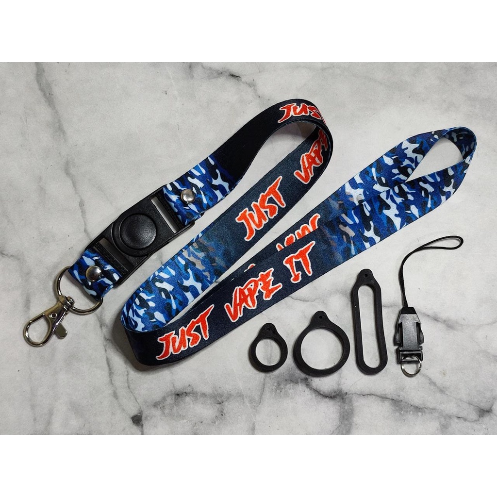 Paket Lengkap Lanyard pods Motif Just Vape It/Lanyard Printing Murah/Lanyard Pods Murah/Lanyard Prin