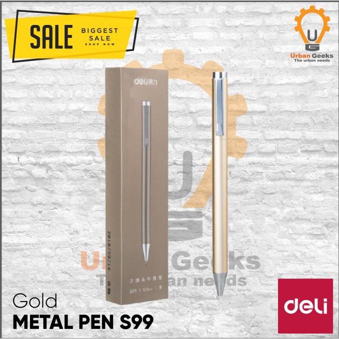 

PROMO Pen Metal Signature Deli S99 0.5mm Pen Rotating Black Signing Pen