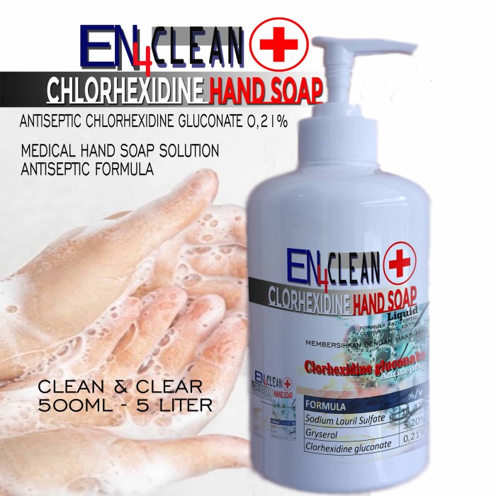 Sabun Cuci Tangan 500ml Chlorhexidine Gluconate 0,21% antiseptic (toko oshe)