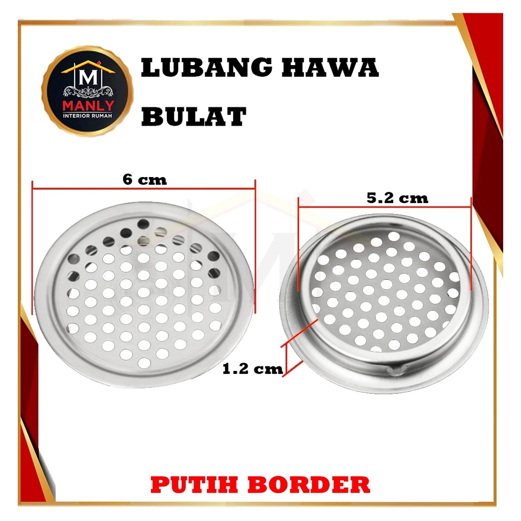 Lubang Hawa Stainless - Ventilasi Udara Bulat Bundar