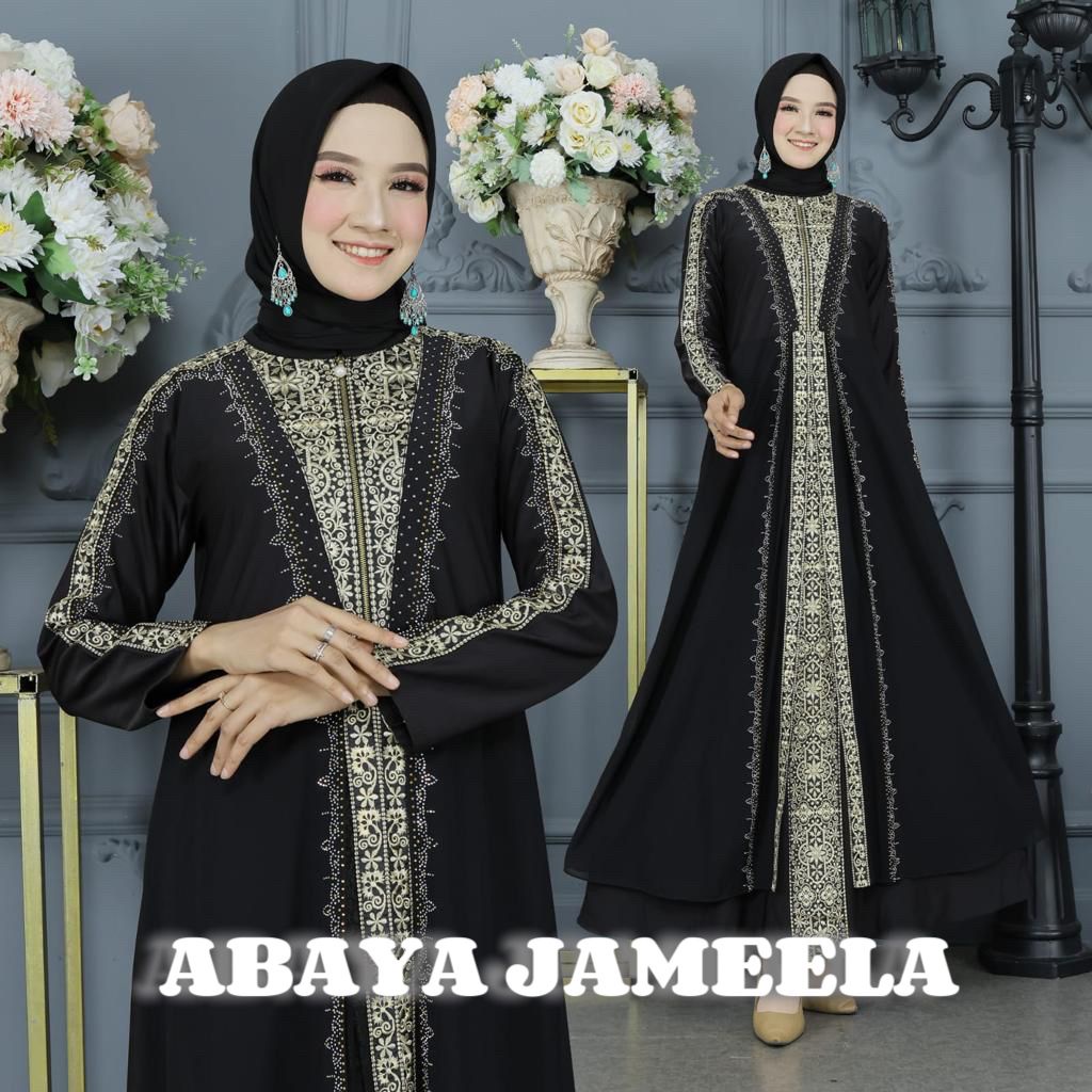 ABAYA JAMEELA / Gamis Turkey / Longdress Muslimah / Maxy Formal / Busana Muslim / Dress Kondangan / Pakaian Mewah Arabic