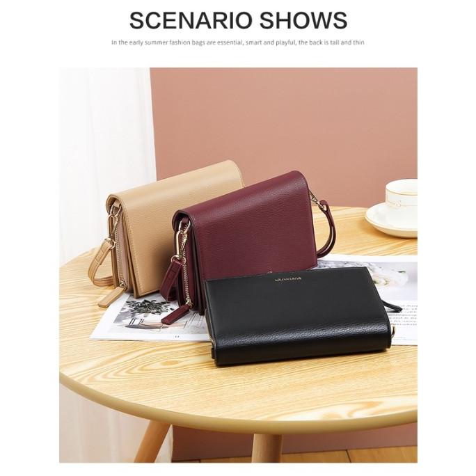 Bostanten Tas Selempang Wanita Dompet/Clutch Holder Tas Kulit