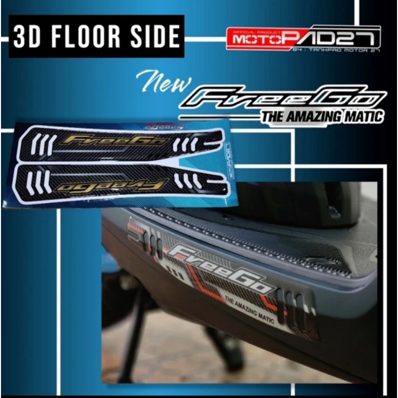 Motopad27 Stiker Freego 125 2023 Stiker 3d Floor Side yamaha New Freego 2023