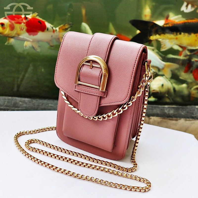 Akaci Tas Selempang HP Gesper Gold AK 02-6744 Sling Bag Wanita kekinian Terbaru Style Korea Lucu Mewah THR