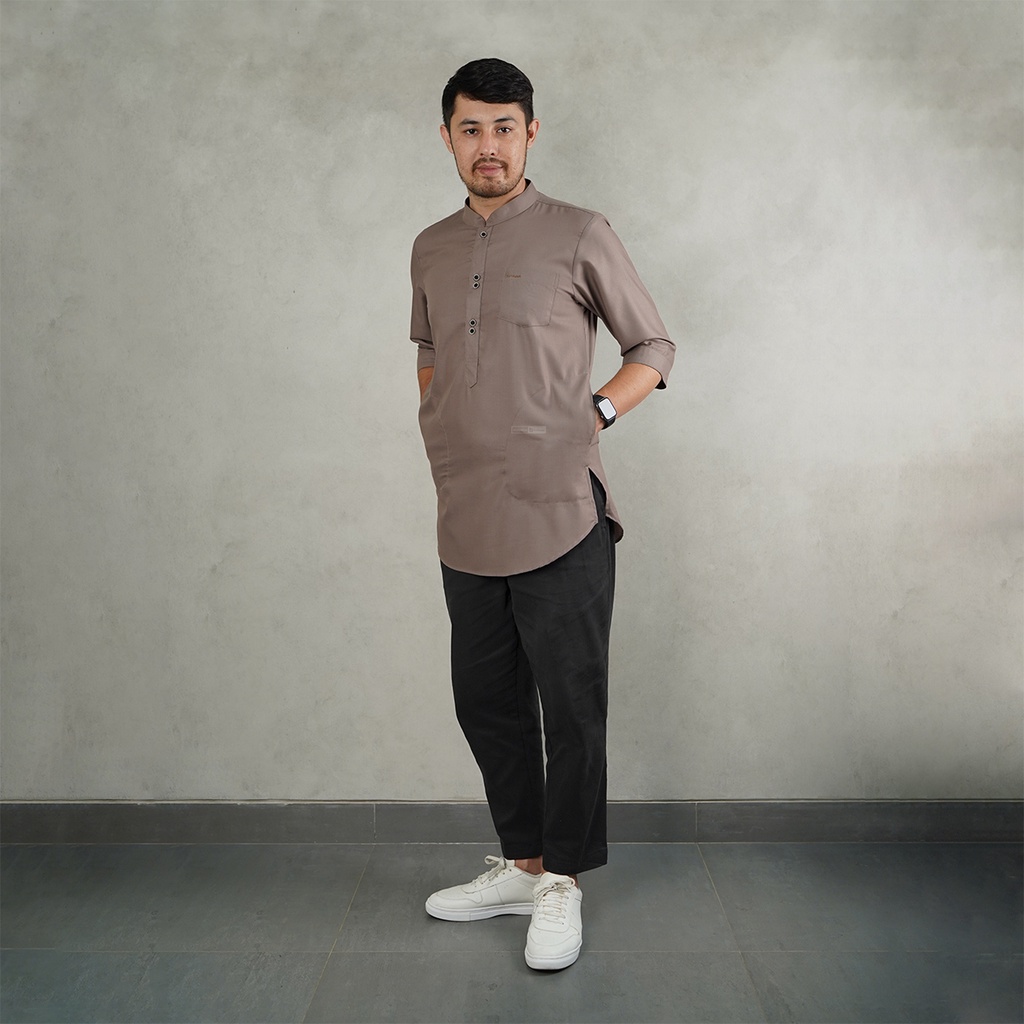 Kurta Faid Bunayya Lengan 3/4 | Baju Koko Bunayya | Kurta Pria Dewasa Bunayya Original