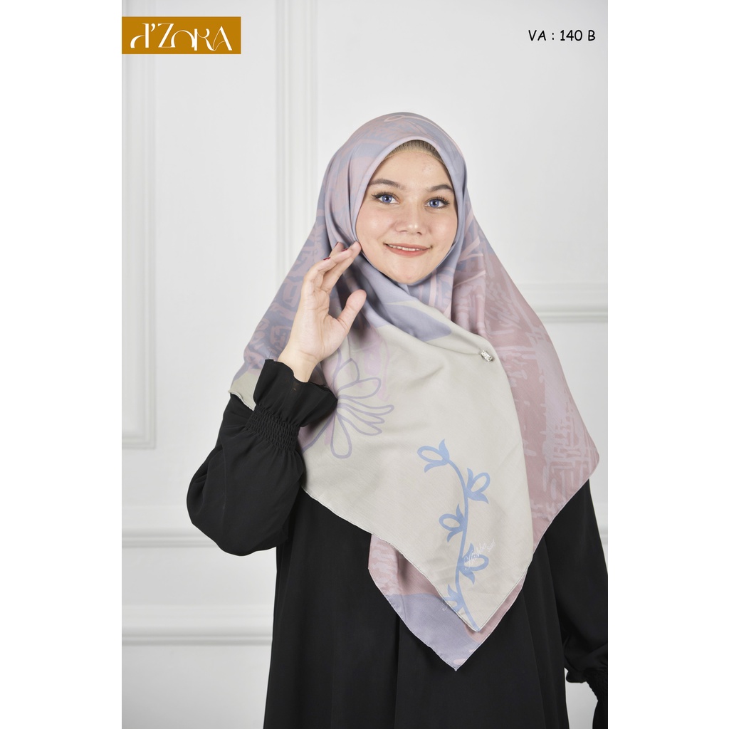 d'ZORA HIJAB KERUDUNG MOTIF SEGI EMPAT PREMIUM