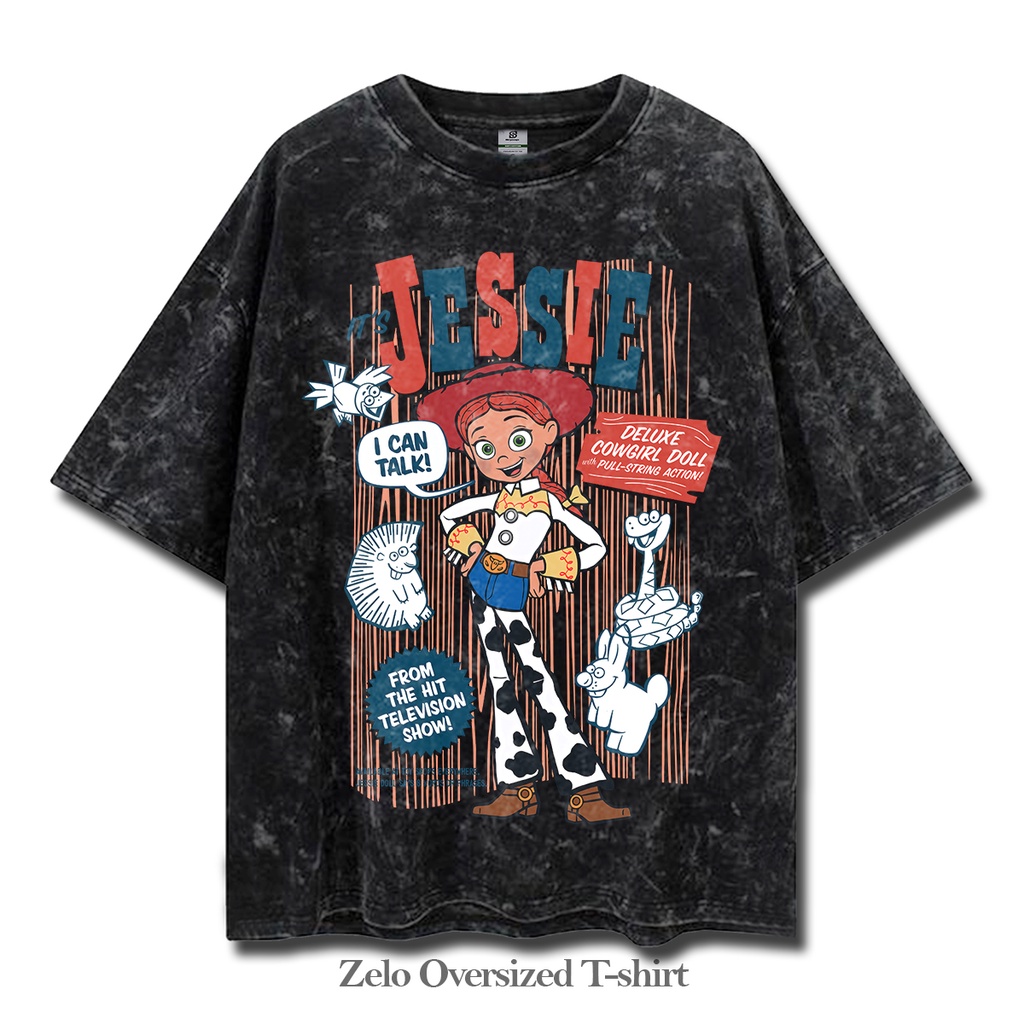 Kaos Jessie Toy Story t shirt Oversize vintage Tee washed Jessie