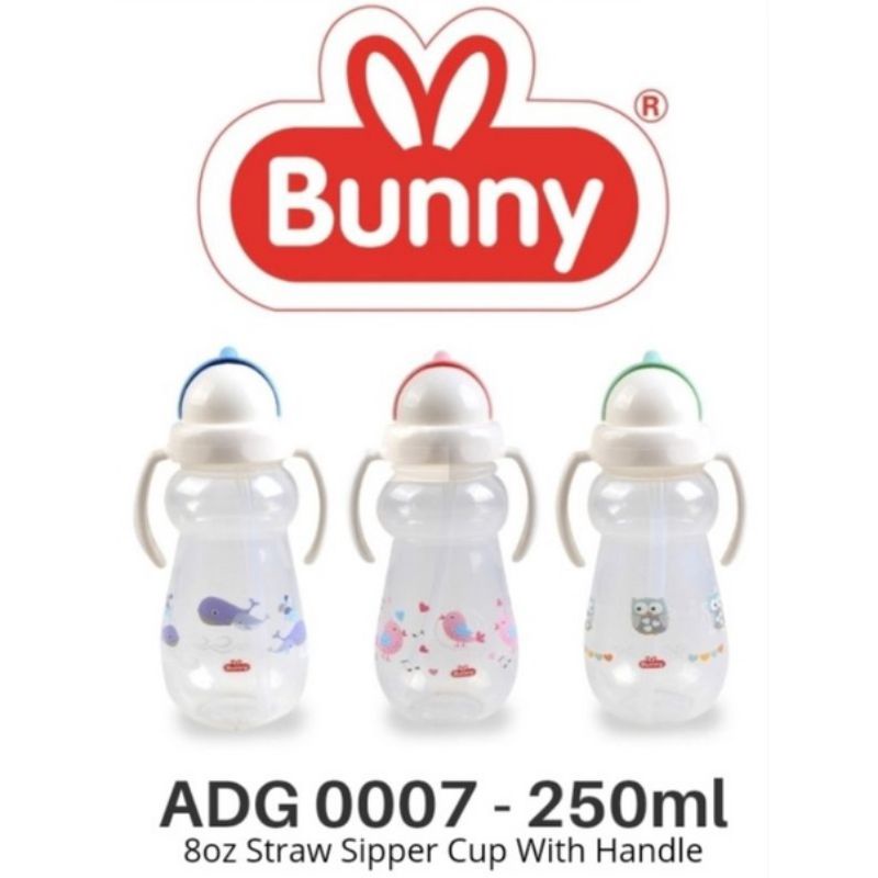 Lusty Bunny Training Euroline Cup With Weighted Straw - Lustybunny Botol Air Sedotan Anak Bayi Anti Sedak Terselek - Botol Minum With Handel Straw Baby