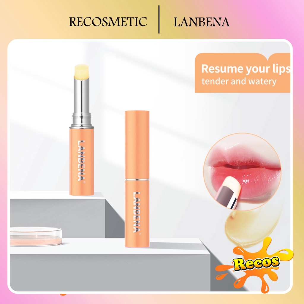 LANBENA Lip Balm Mask Liptint Rose/Orange/Hyaluronic Acid -Melembabkan Alat Pencerah Perawatan Bibir Pelembab Tahan Lama BPOM