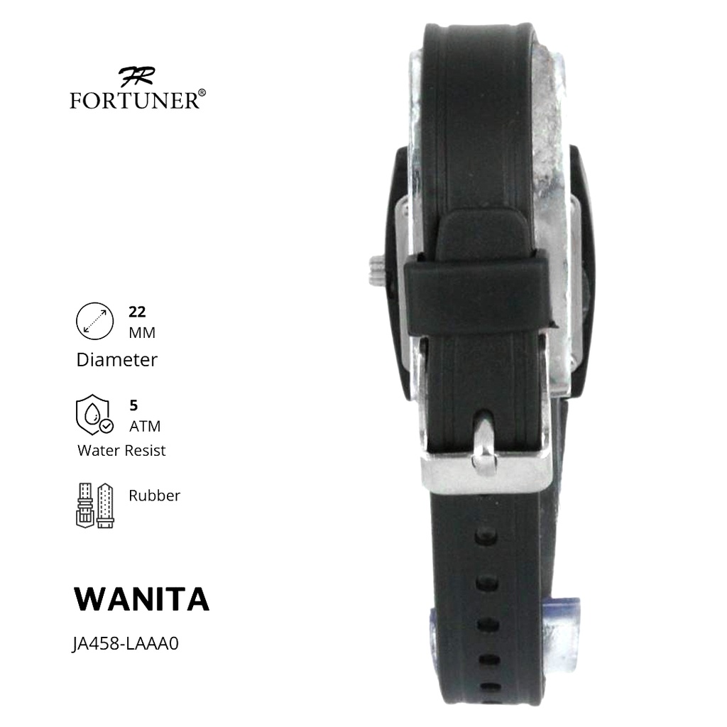 Fortuner Jam Tangan Wanita Analog Water Resistant Rubber Yabella