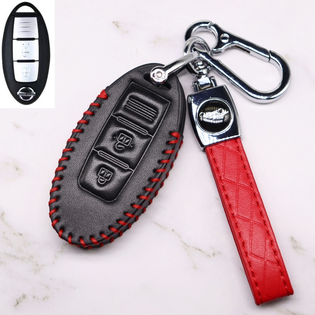 Nissan Almera/Livina/Teana/Slyphy/X-Trail Keyless/Key Less/Smart Entry Leather Key Cover/Push Start Remote