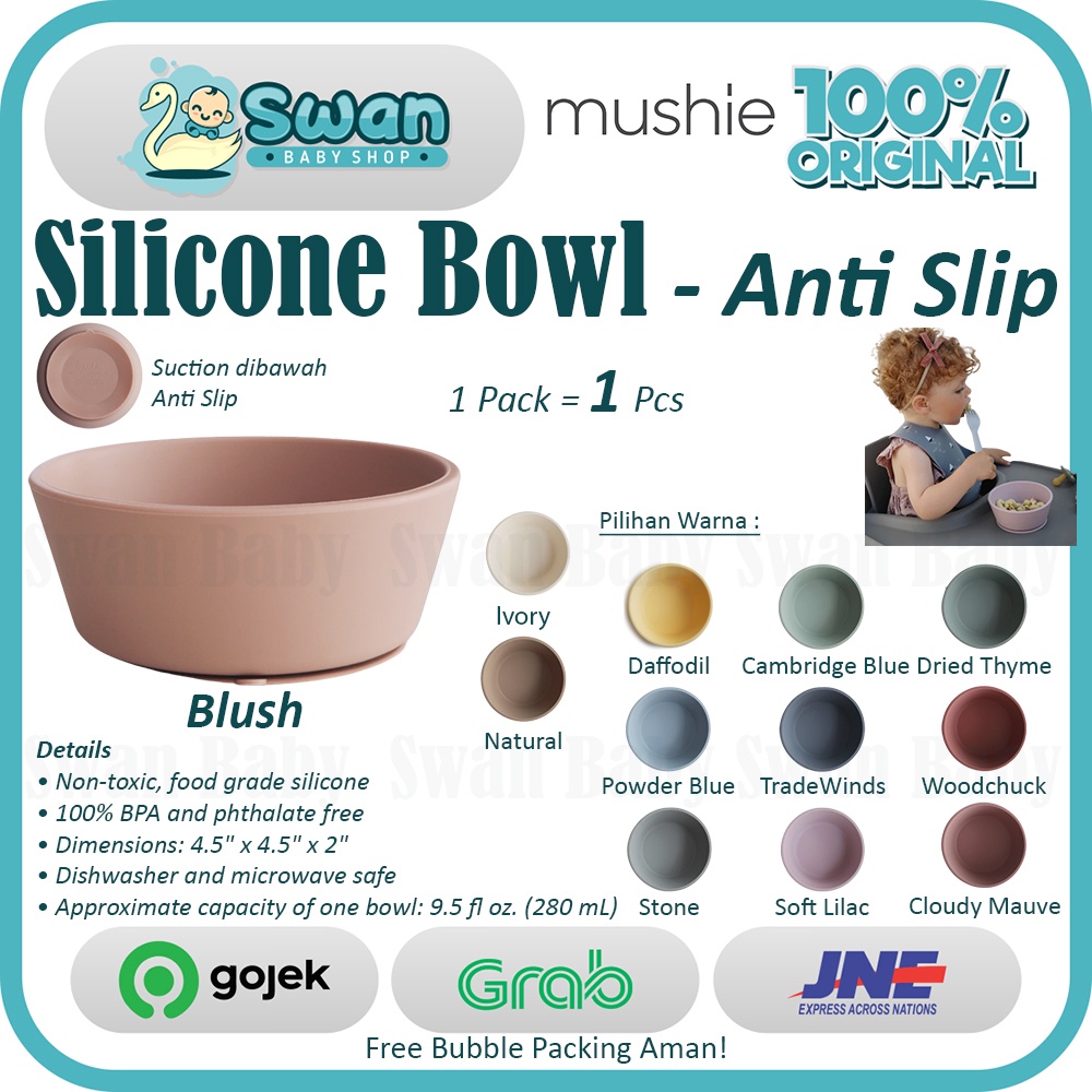 Mushie Silicone Bowl / Mangkok Silikon Anak Bayi Anti Slip