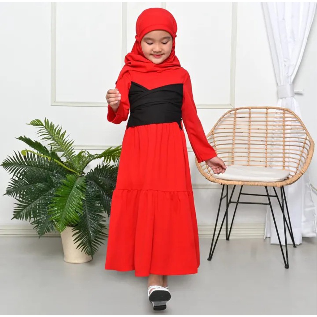GAMIS LESTI ANAK/ GAMIS ANAK CRINKLE AIRFLOW/ GAMIS ANAK TERBARU