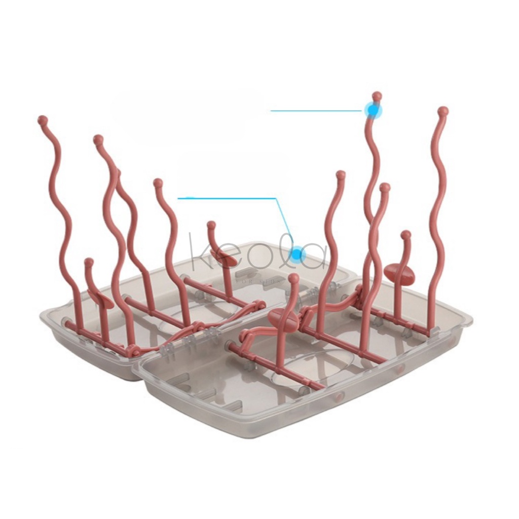 MD - Keola Travel Portable Drying Rack | Rak Pengering Botol Susu Anak Bayi| Bottle Drainer