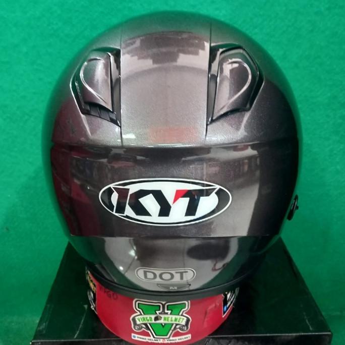 KYT HELM KYOTO SOLID GUNMETAL GLOSSY ORIGINAL KYT