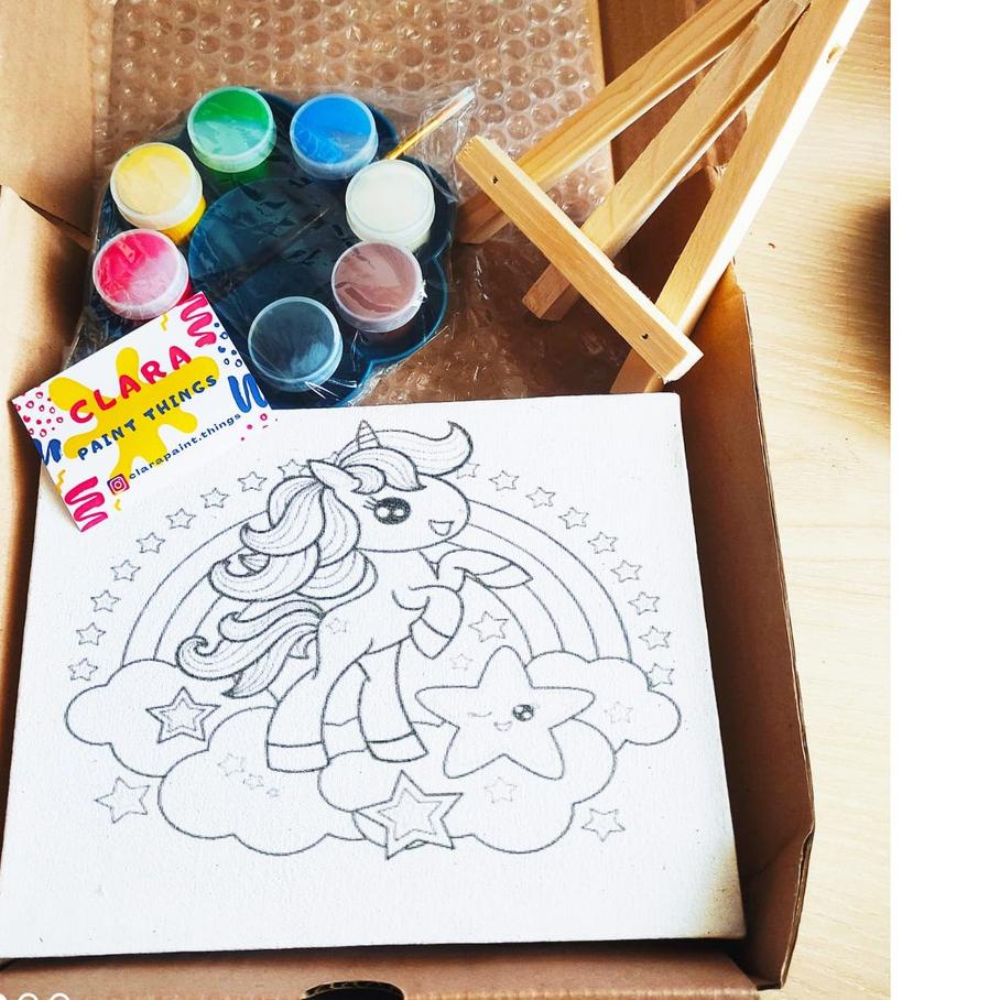 

바 Painting kit unicorn Paket mewarnai mainan edukasi anak terlengkap termurah kado ultah souvenir ulang tahun Kekinian
