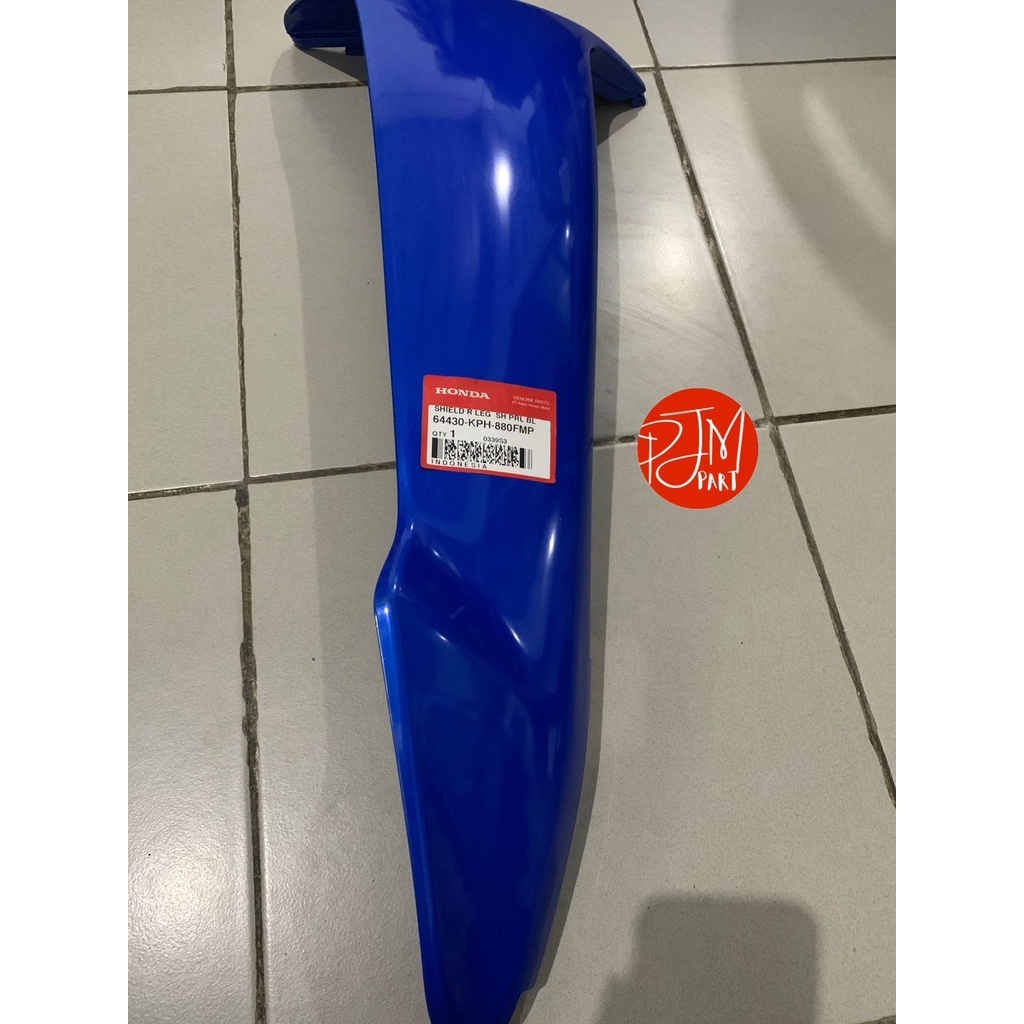 64430-KPH-880FMP Cover Sayap tebeng Legshield Kanan HONDA Karisma Kharisma - Kirana Biru ORIGINAL