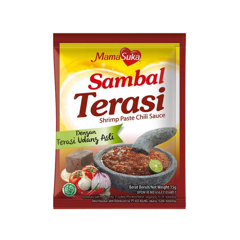 

MamaSuka Sambal Terasi 15gr (Isi 10 Bungkus)