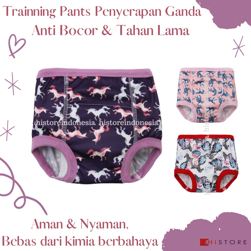 [HI] Trainning Pants Anak Premium Penyerapan Ganda Anti Bocor dan Tahan Lama  Boy's Group TPD