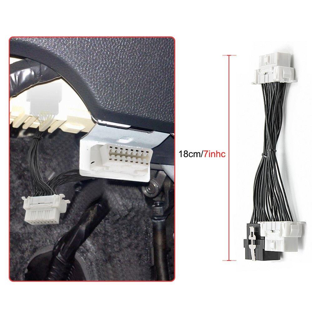 Lanfy OBD 2sekat Transmisi Kecepatan Tinggi Untuk ELM327 CDP Ban Satu Male to Two Female Kabel Transfer OBD2 OBDii Konektor Kawat Elektronik