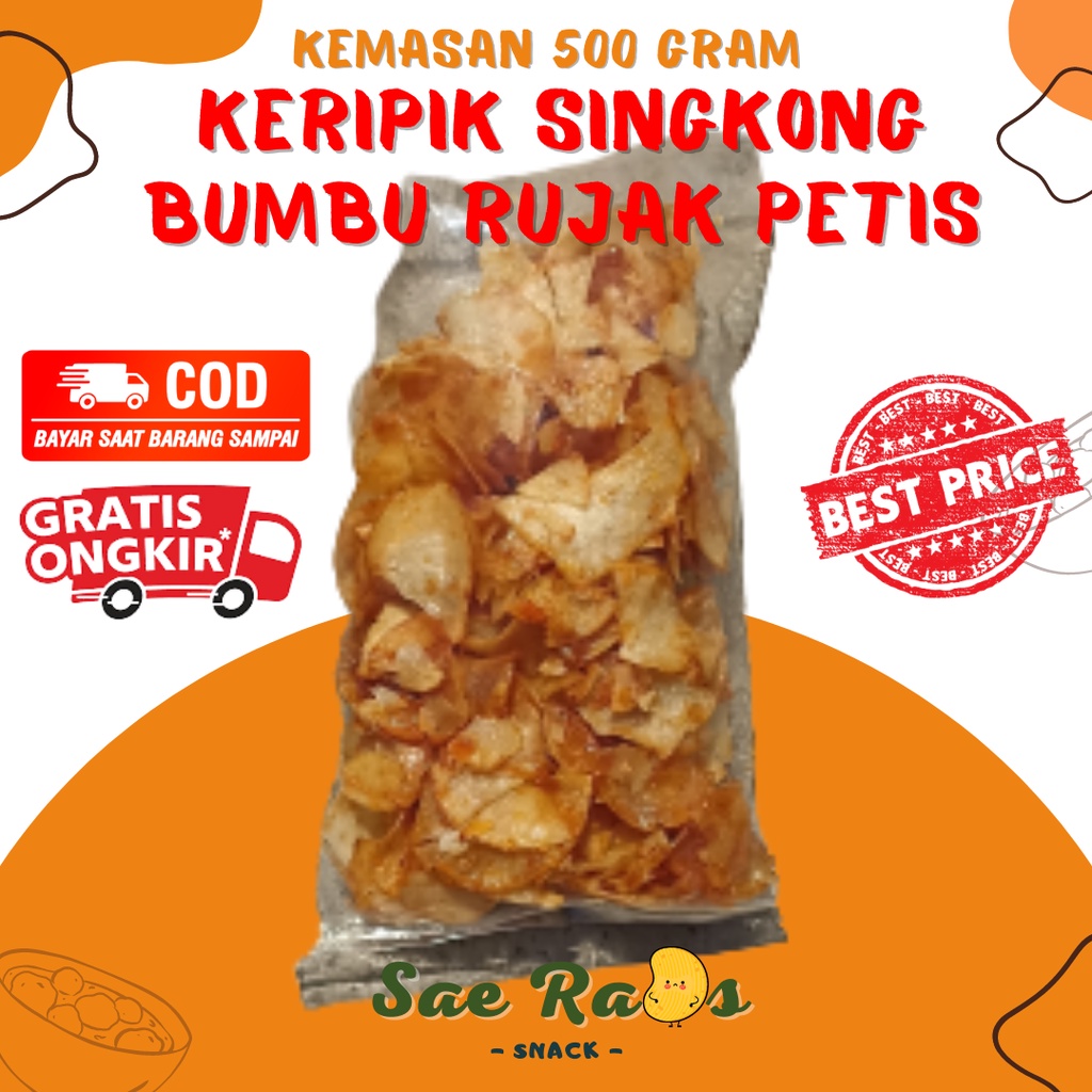 

500 gr keripik singkong rasa rujak petis