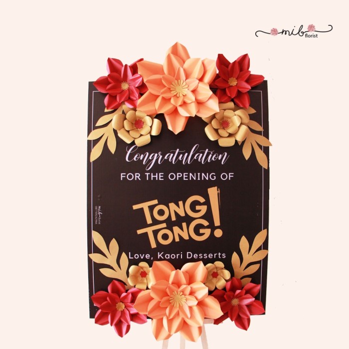 

Papan Jalan Papan Bunga Kertas 60X80Cm Flower Board Indoor Untuk Pembukaan Congrat