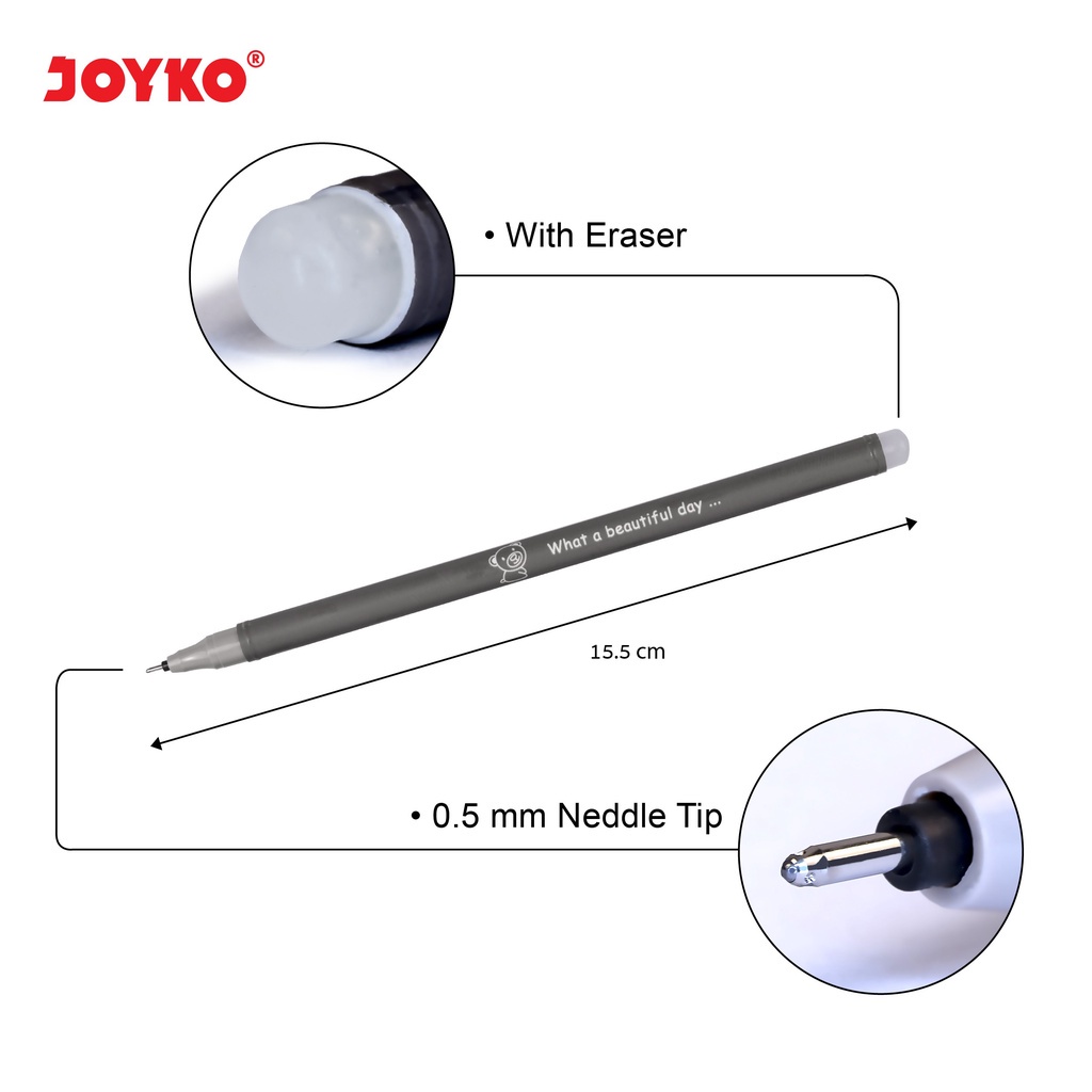 

GEL PEN / PULPEN HAPUS GP-321 ~ 334 ERASABLE JOYKO