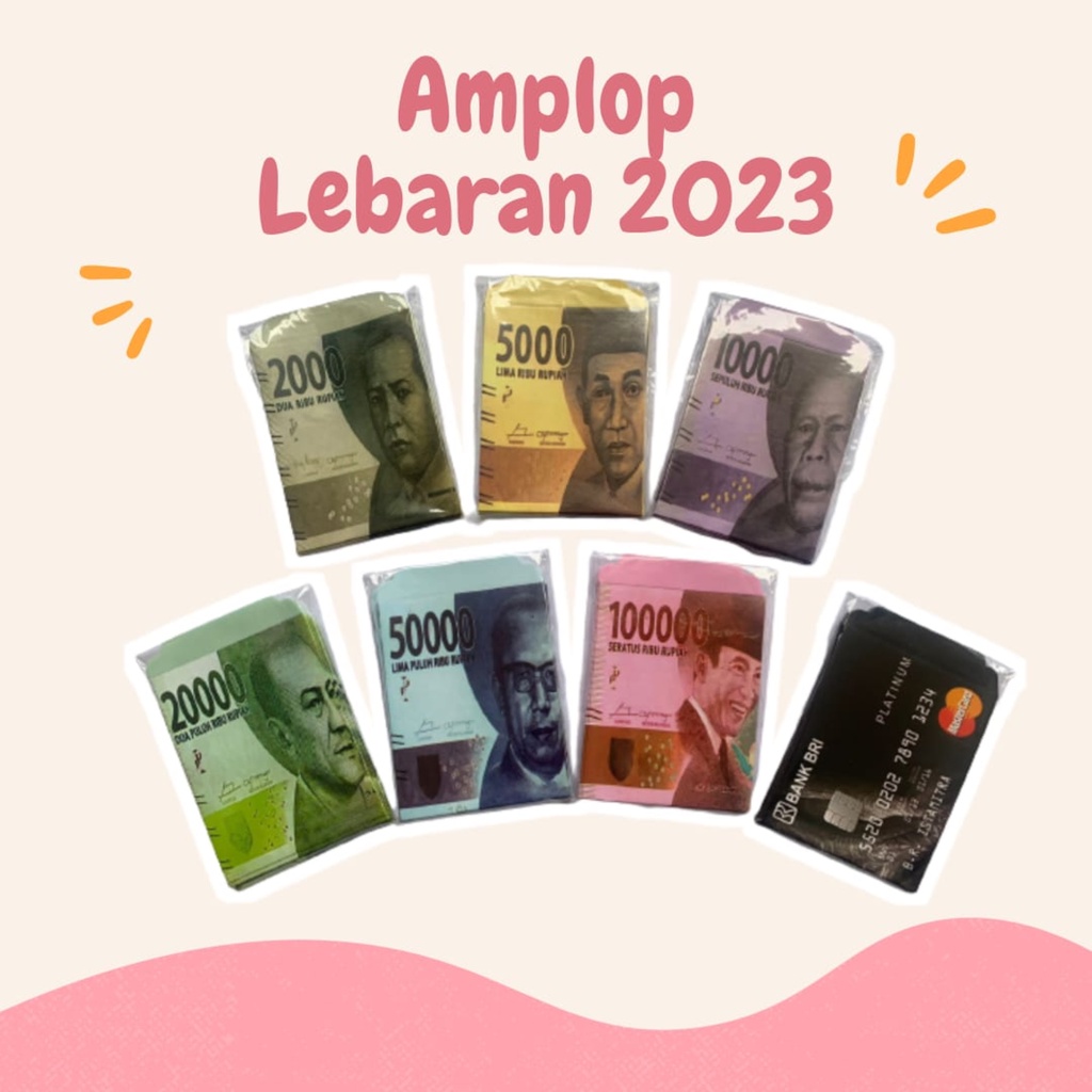 

[Ready Surabaya] Amplop Lebaran 2023 Gambar Uang Ukuran Medium Isi 10