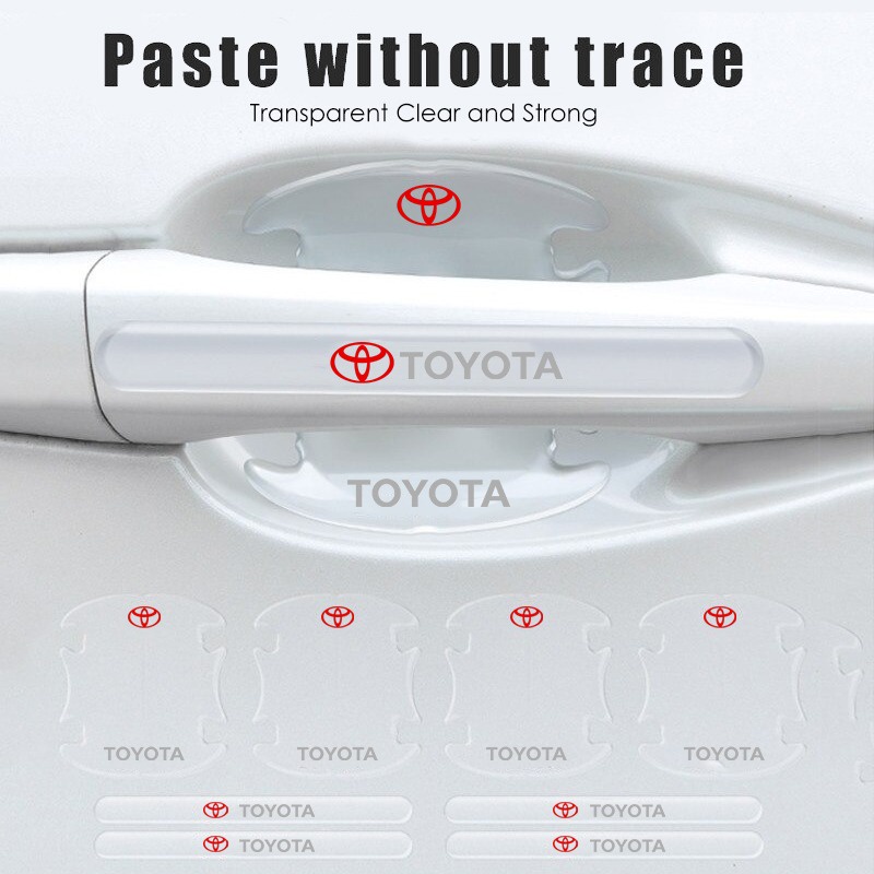 Toyota Harrier XU60 XU82 Door Handle Protection Mobil Inner Door Bowl Transparan anti Gores Stiker GR Sport Pelindung Pintu anti Tabrak Aksesoris