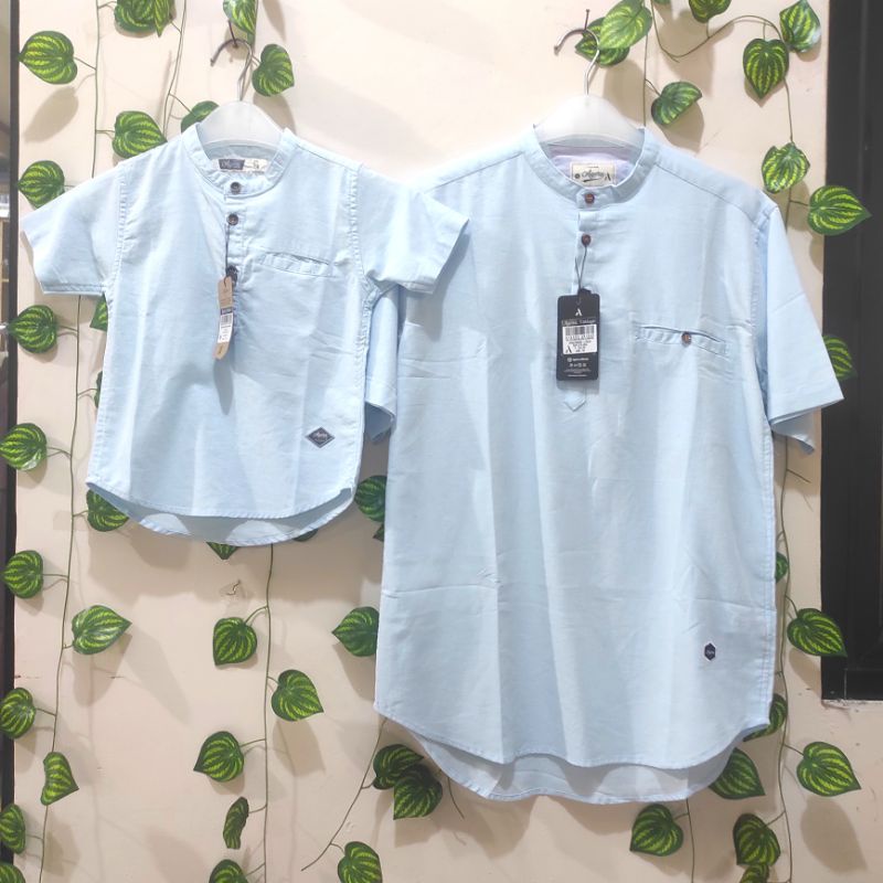 BAJU KEMEJA KOKO KEMKO COUPLE PASANGAN AYAH ANAK LENGAN PENDEK ORIGINAL TERBARU AGERA 3