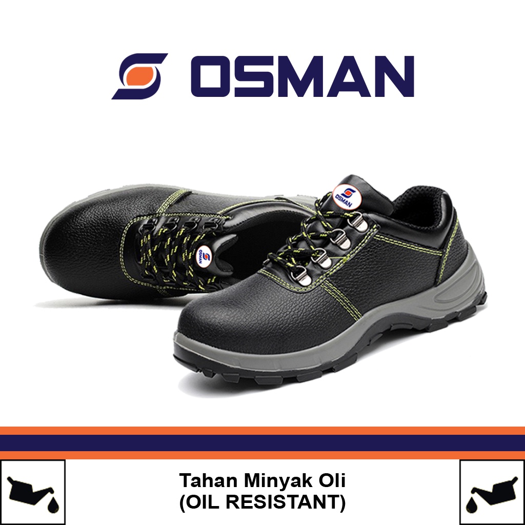 OSMAN Sepatu Safety Shoes Low Cut Sepatu Safety Ujung Besi Tipe OS-539