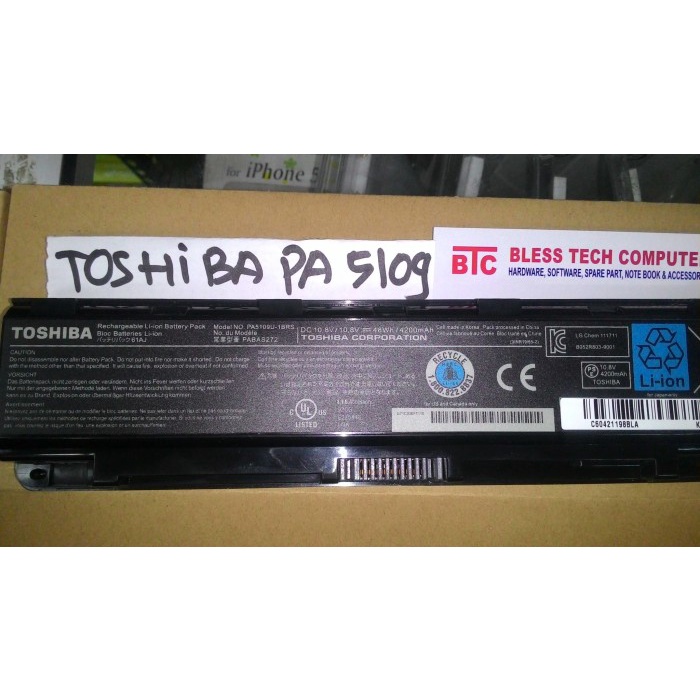 Original Baterai TOSHIBA Satellite C40 C40-A C50 C50D C55 C70 C75 S70