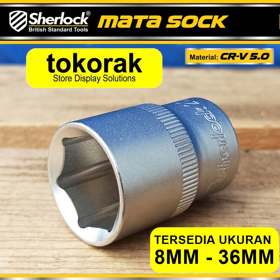 MATA KUNCI SOK 8 - 36 MM 1/2 INCH 6 PT SHERLOCK MATA SHOCK SOCK 1/2&quot;