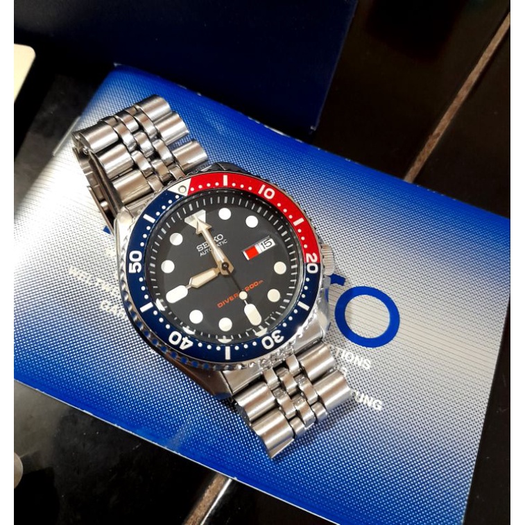 seiko skx009k2 pepsi diver fullset original skx 009 rare item