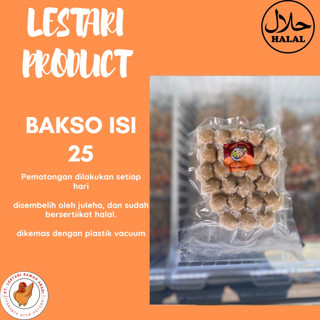 

Bakso Ayam & Sapi Lestari isi 25 pcs