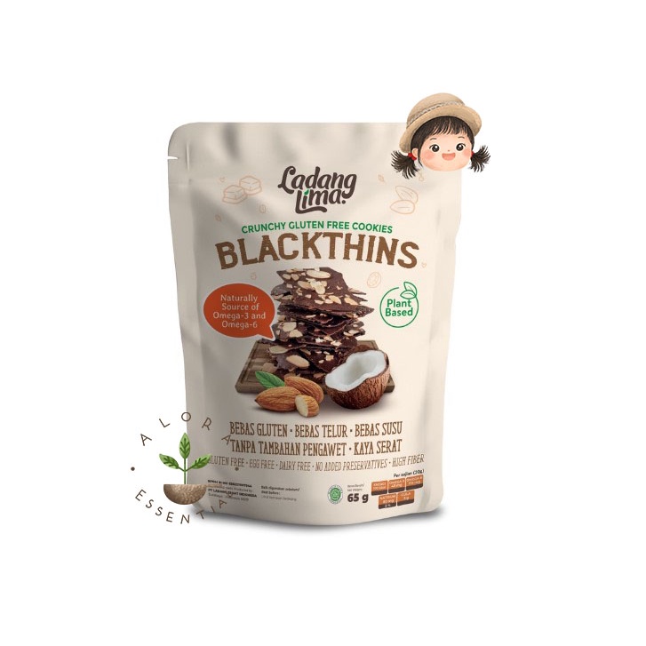 Ladang Lima Blackthins Mini Bites 65gr - Cookies Gluten Free