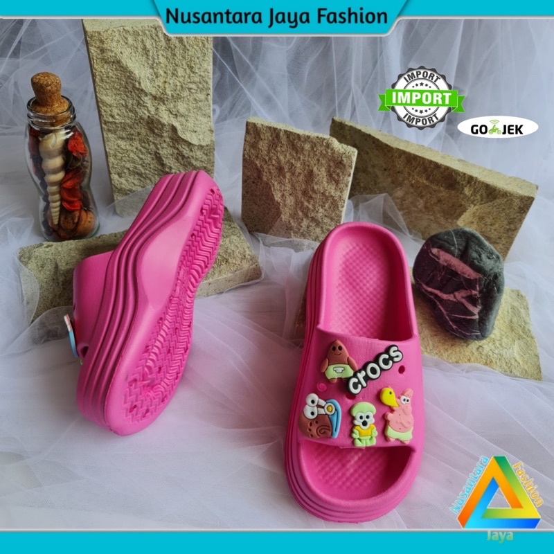 30-35 Sandal Fuji Perempuan Kekinian Import Spongebob 6002