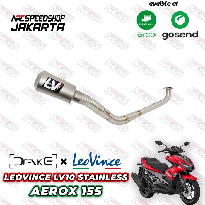 Knalpot Leovince Lv 10 Stainless Header Drake R9 Yamaha Aerox 155 Old #Original