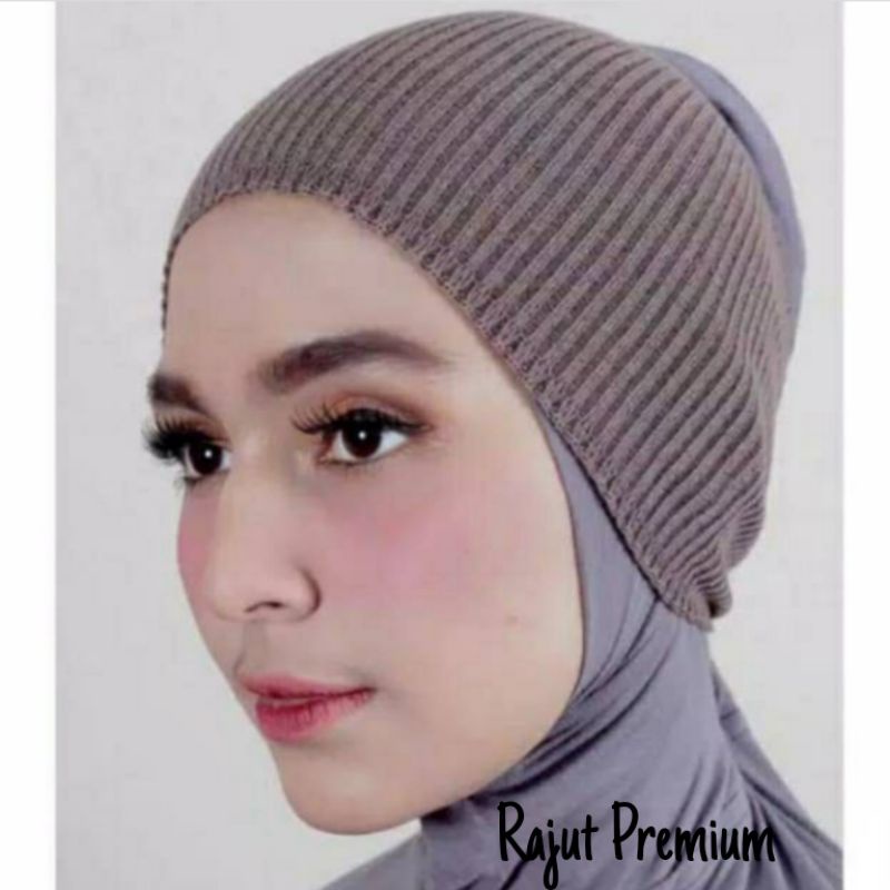 CIPUT RAJUT POLOS PREMIUM/DALAMAN JILBAB RAJUT PREMIUM